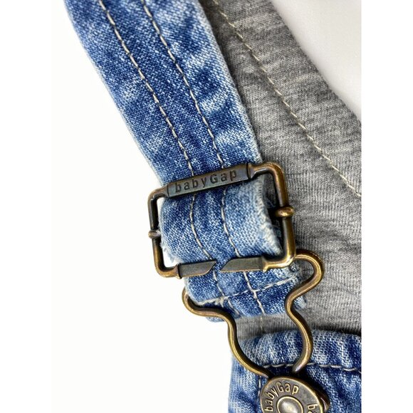 Vintage Baby Gap Toddler 18-24M 18M 24M Denim Lined Jeans Overalls Bear Logo - Picture 10 of 12